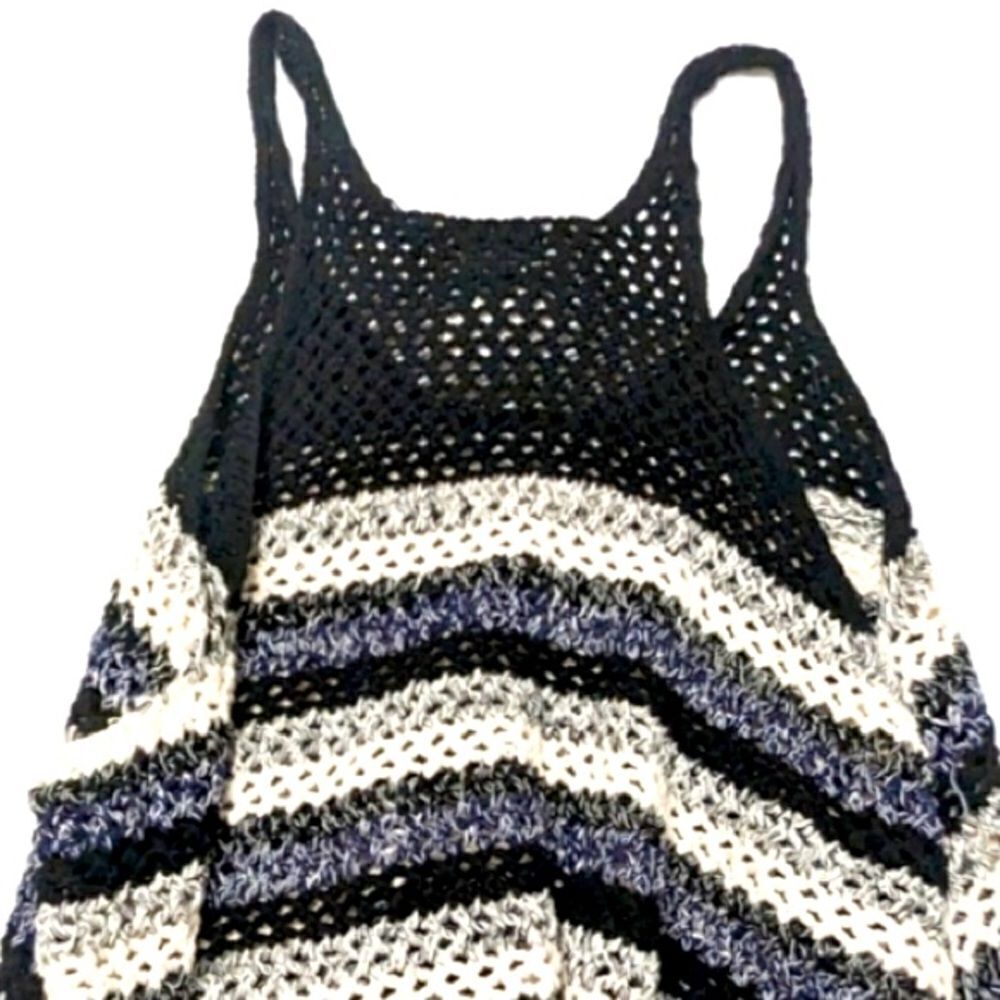 Zara Knit Oversized Racer Back Tank Top-Size M - Picture 5 of 13